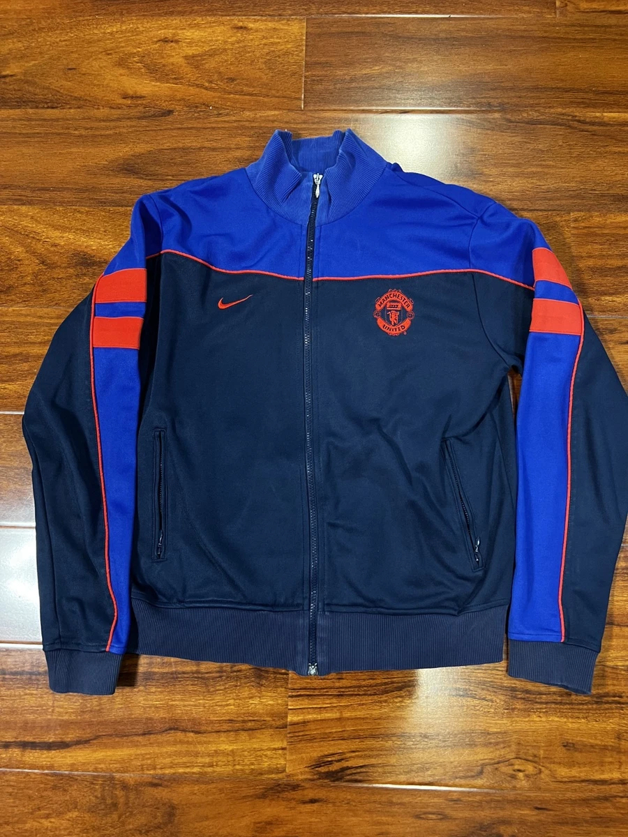 蓝色曼联国际俱乐部球迷夹克| eBay