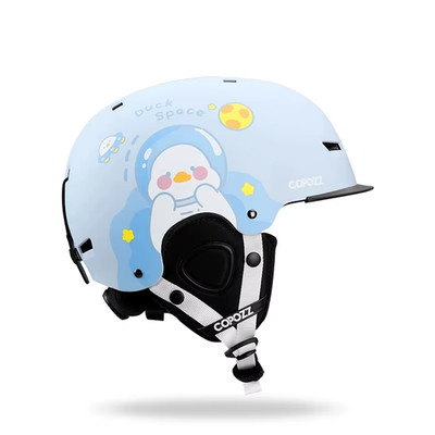 I Kinder Skihelm Cartoon Design Snowboardhelm Integral Geformt Schutzhelm 