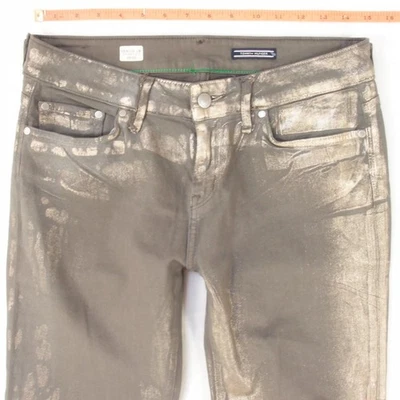 Femmes Tommy Hilfiger VENICE LW Ajusté Skinny Élasthanne Argenté Jeans W29 L32 - Photo 1/4