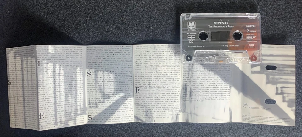 Sting – Ten Summoner's Tales, EURO Cassette - Image 3 of 4