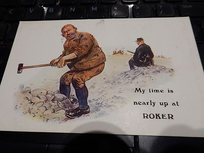 ROKER CONVICT GEFÄNGNIS POSTKARTE AUTHENTISCHER ARTIKEL GESCHENK POTENZIELL SEHR GUTER ZUSTAND 