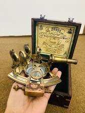 ANTIKER FUNKTIONIERENDER VINTAGE NAUTISCHER DEUTSCHER MARINE MESSING SEXTANT ...
