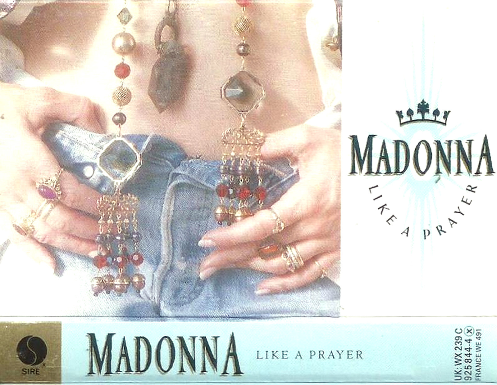 MADONNA LIKE A PRAYER CASSETTE  ALBUM Electronic Synth-Pop 1990  SIRE WX239C