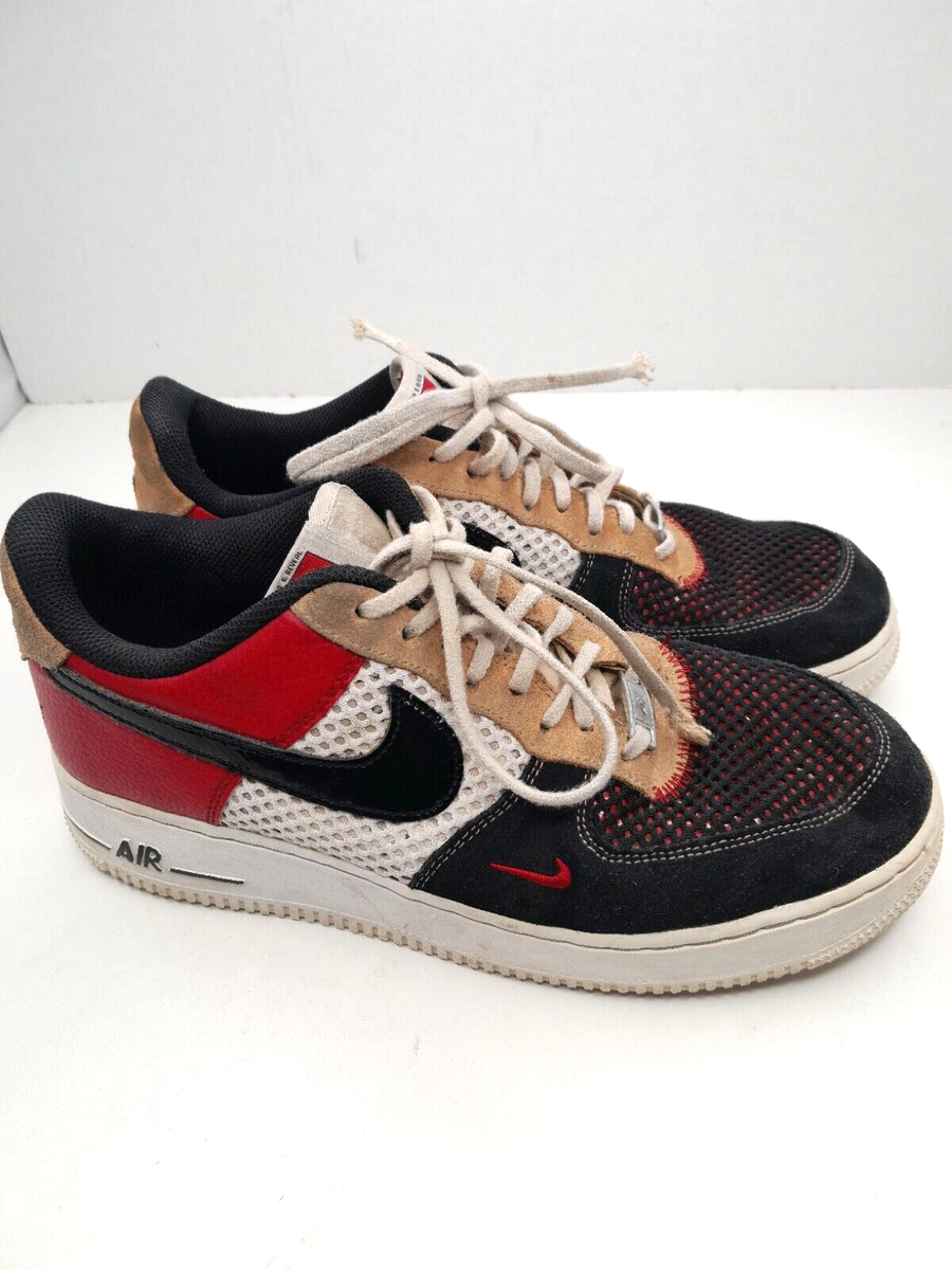 air force 1 lv8 red black white
