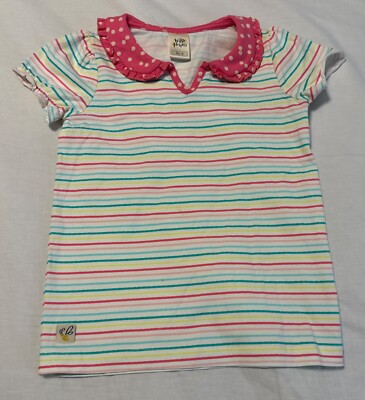 Wildflowers Spring Meadows Sorbet Stripe Tee Top EUC Size 6
