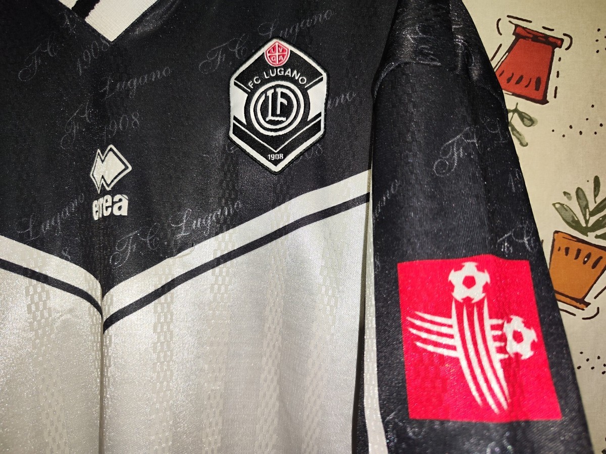 Vintage Errea FC Lugano Switzerland match football shirt