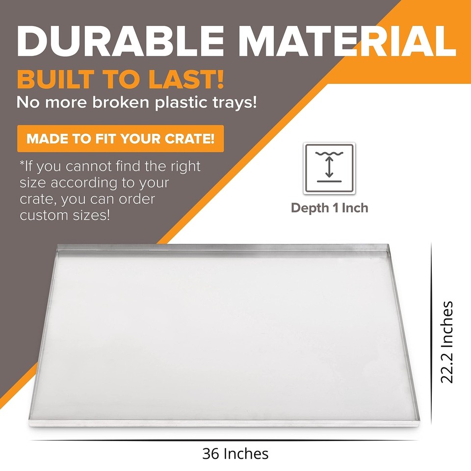 You & Me Dog Crate Pan Chew Proof and Crack Proof Pet Kennel Tray Pan Metal P... eBay