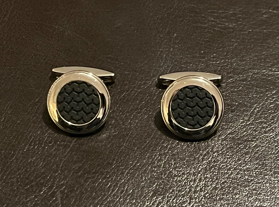 Gemelos Chopard Mille Miglia acero inoxidable y caucho negro y plateado 75/8331 Foto 2 de 4