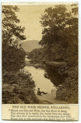 3 CDV um 1870 Irland Ireland. Killarney. Alte Wehrbrücke (2) + Lücke von Dunloe