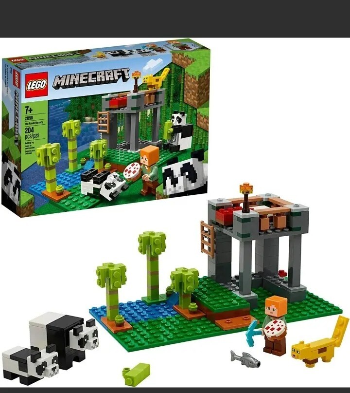 LEGO The Panda Nursery Minecraft 21158 Building Toy Kids Retired