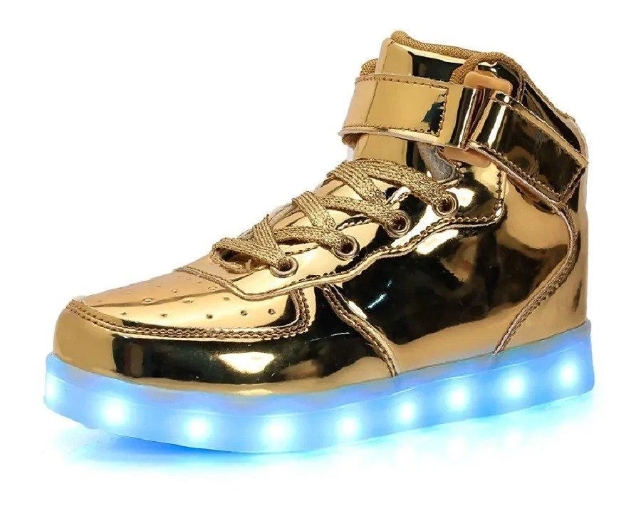 Men Women Led Shoes, Golwing Sneakers, Light Up Led Shoes for Adult,  Outdoor Dancing Shoes, Led Sports Shoes( Black, White, Gold, Silver) | Wish