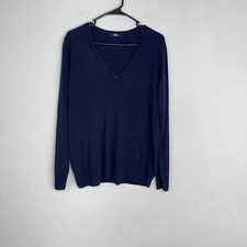 Marks  Spencer Men's V-Neck Knitted Sweater UK/US 16 Navy