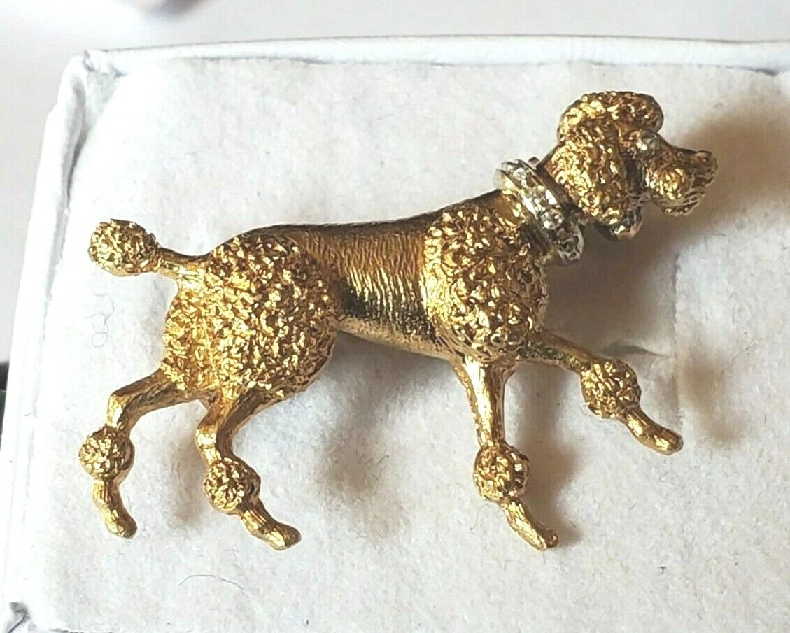 Antique poodle best sale brooch
