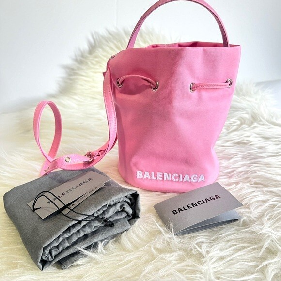 NEW BALENCIAGA Wheel XS Nylon Bucket Bag 100% Authentic NEW BALENCIAGA Wheel XS Nylon Bucket Bag 100% Authentic