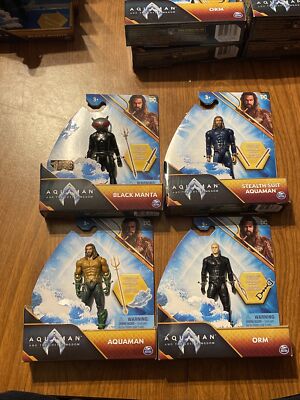 (Set of 4) DC Aquaman & The Lost Kingdom Aquaman Stealth Orm Manta Aqua Man