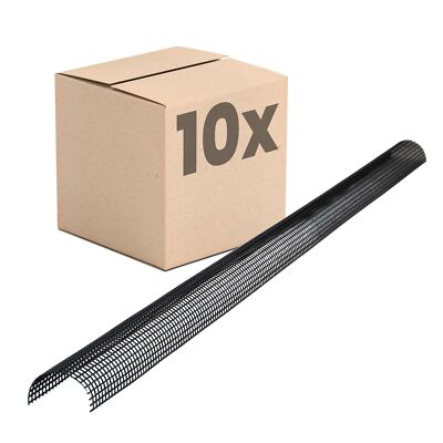 10x INEFA Laubschutzgitter für Dachrinne PVC 2m x 68mm/83mm/100-125mm/125-180mm