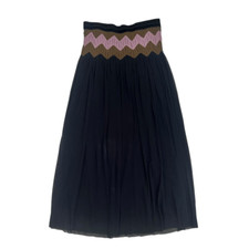 Jean Paul Gaultier Zigzag Stretch Mesh Maxi Long Skirt Size Small Boho Vibe
