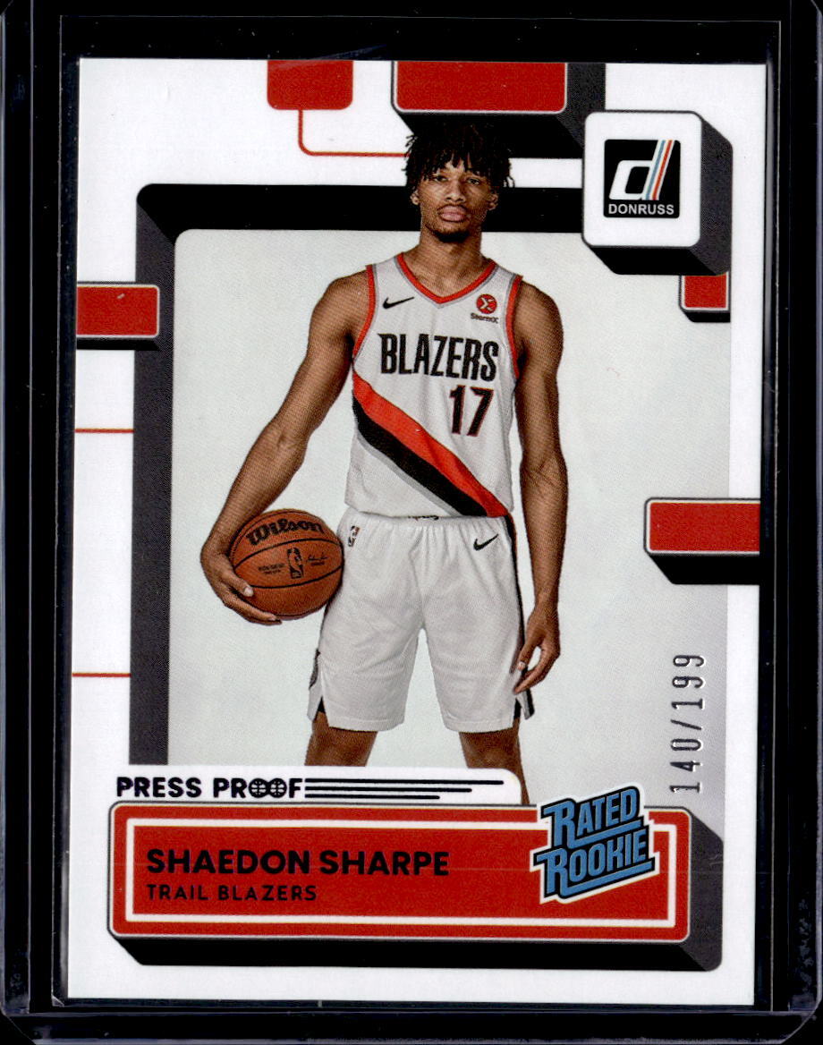 2022-23 Donruss #207 Shaedon Sharpe Purple Press Proof #/199