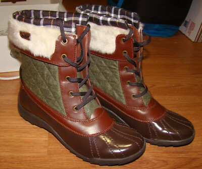 Anne Klein Sport Women's Grania Snow Rain Lace-up Boot (25014712-1DW) Size 9M