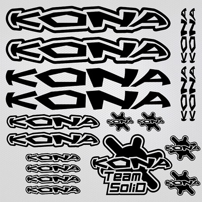 Kona Fahrrad aufkleber Rahmen Radfahren Stickers Decals Bike Frame Fork MTB