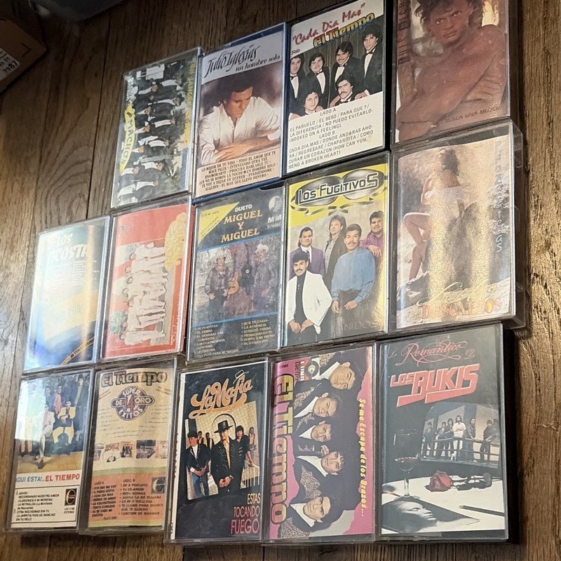 Lot of 14 empty Latin cassettes . No cassettes included