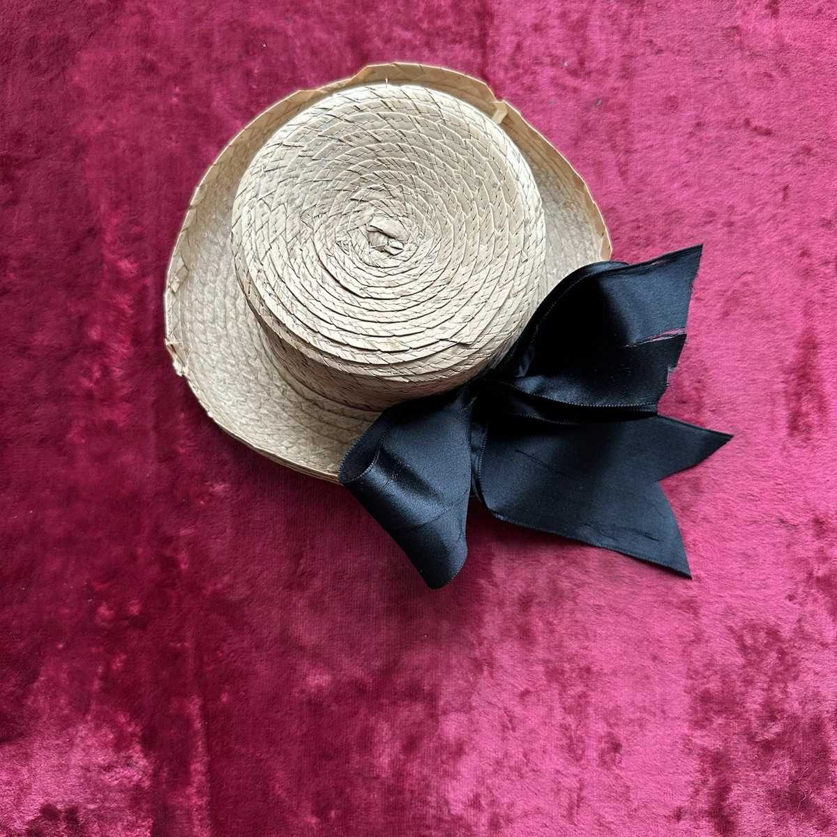 Chapeau de paille bleu ours pour poupée 14 cm Ruby Red