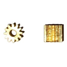 2 Brass Pinion RC Gears 12 Teeth 0.2 Mod 1 mm Bore 2.7 mm Diameter 2.5 mm long