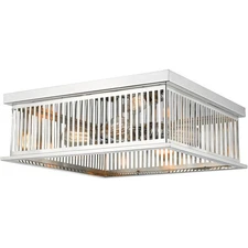 Z-Lite 333F4PN Camellia Flush Mount Polished Nickel