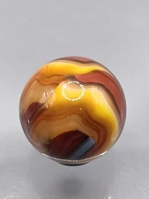 .71" Vintage Marble- Red Swirls- Jabo DAS Sammy's - J-53