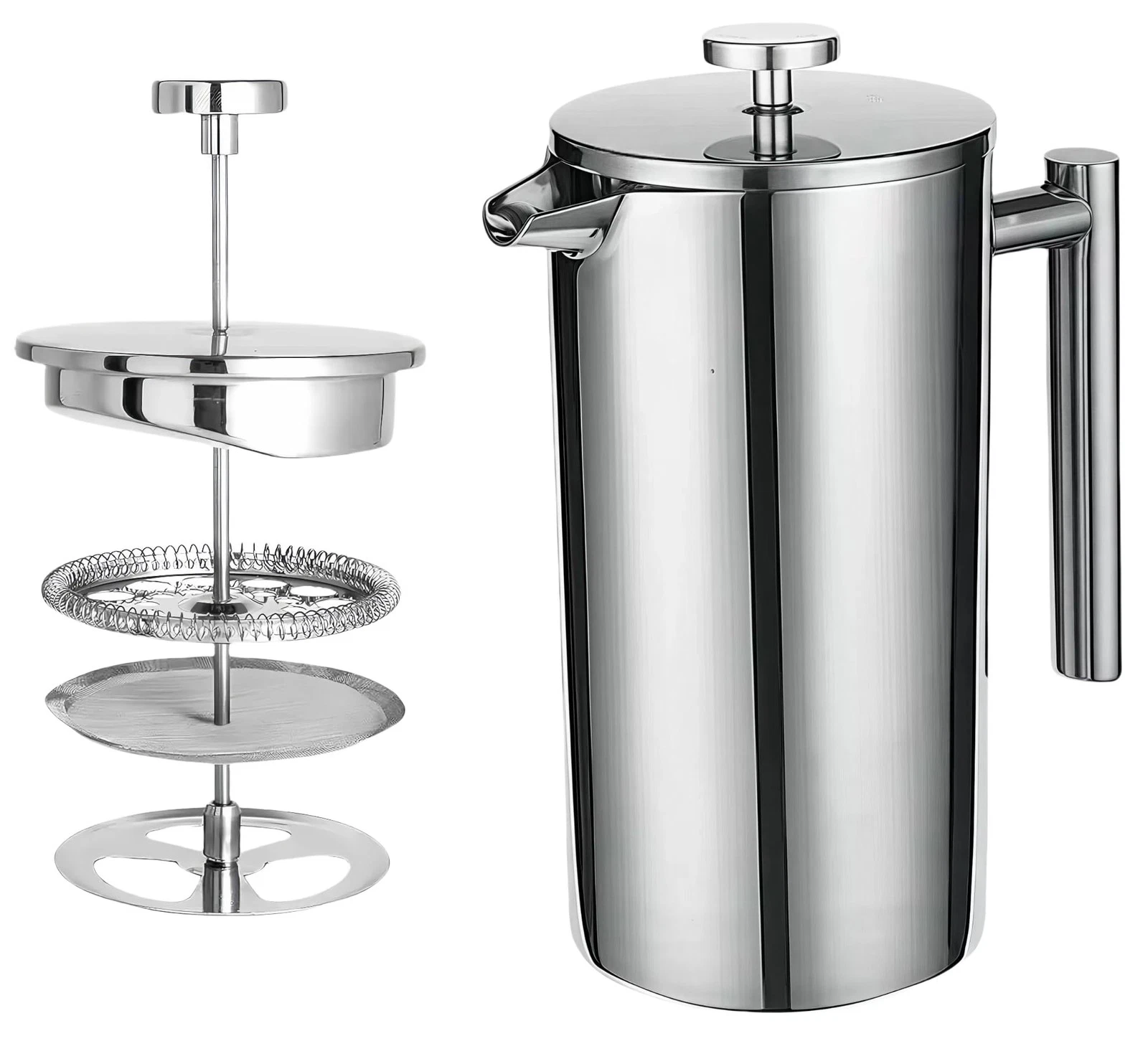 34oz Large French Press Stainless Steel Insulated French Press Coffee Maker