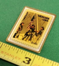 Heroes USA 2001 First Class Stamp Lapel Pin USPS