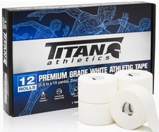 12 Pack White Athletic Tape 45ft Rolls - Athletes Trainers Injuries First...