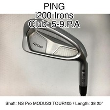 PING i200 Irons 5-9.P.A Iron Set 38.25" NS Pro MODUS3 TOUR105 Stiff Right-Handed