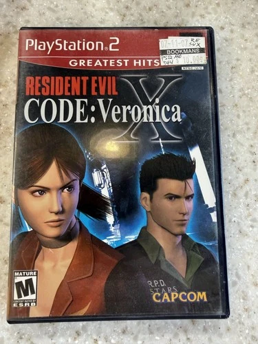 RESIDENT EVIL X CODE VERONICA PLAYSTATION 2 GAME AND CASE PLAY STATION PS2