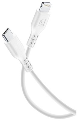 Cellular Line Power Cable Lightning auf USB C Männlich 2 m  Weiß