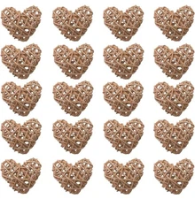 20 PC Natural Heart Rattan Ball Sepakraga Vase Filler Ball Crafts 5cm