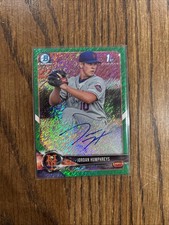 2018 Bowman Green Shimmer Refractor /99 Jordan Humphreys #CPA-JH Auto