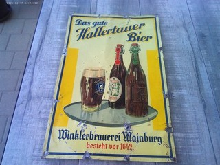 altes Brauerei Blechschild Winkler Bräu Mainburg