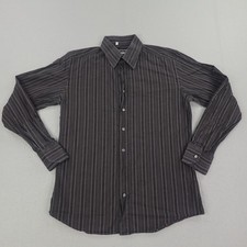 Dolce & Gabbana Shirt Mens XL Brown Stripes Button Up 17.5 44 Dress Luxury Italy