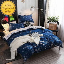 Boys Star Galaxy Bedding Duvet Cover Full Queen Size Space Planet Boundless Gala