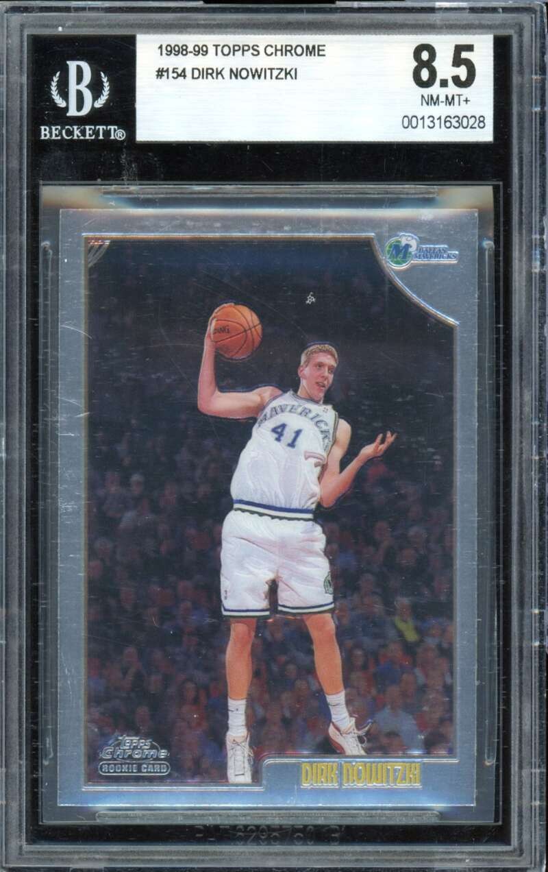 Dirk Nowitzki Rookie Card 1998-99 Topps Chrome #154 BGS 8.5