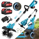 For Makita Cordless Ground Hoe Hoe Garden Tiller 21V inc 2x Battery and Charger