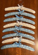 Satin Padded Boudoir Lingerie Hangers Lot of 8