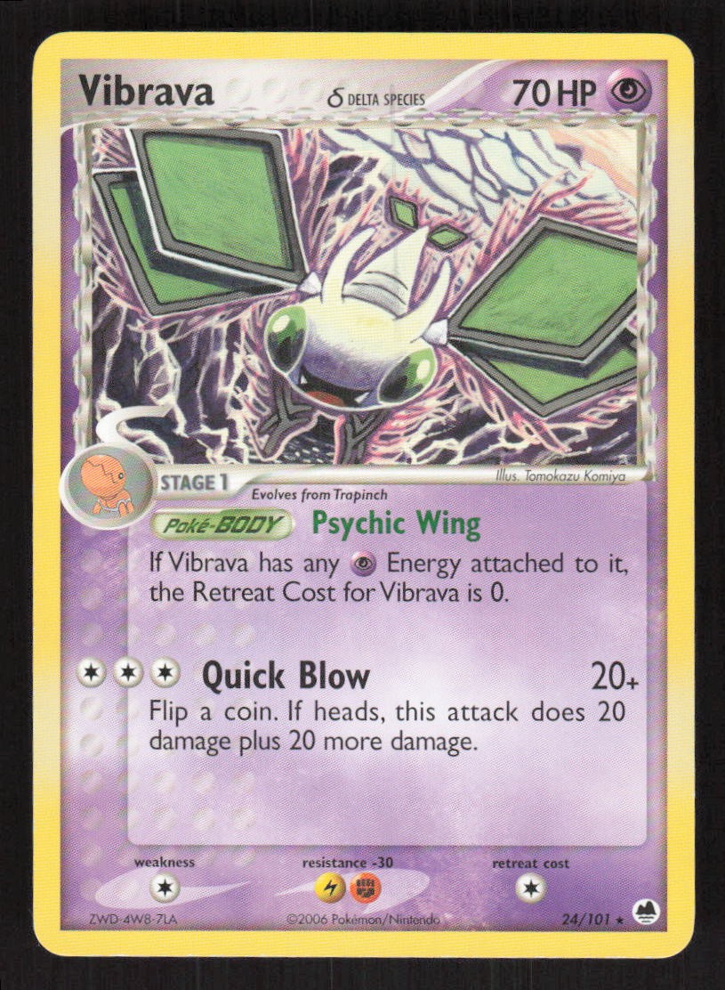 Pokemon TCG Dragon Frontiers Delta Species Vibrava #24/101