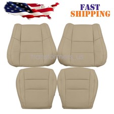For Dodge Durango 2011-2018 Driver Passenger Perforated Leather Seat Cover Tan For Dodge Durango 2011-2018 Driver Passenger Perforated Leather Seat Cover Tan