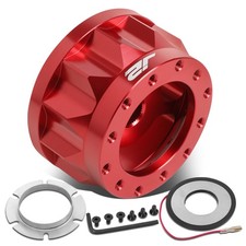 J2 2 Red 6-bolt Steering Wheel Hub Adapter Set For 1983-2007 Mitsubishi Subaru