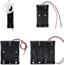 Aokin 4Pcs 18650 Battery Holder Bundle with Wire 18650 Battery Holder Case 3.7V,