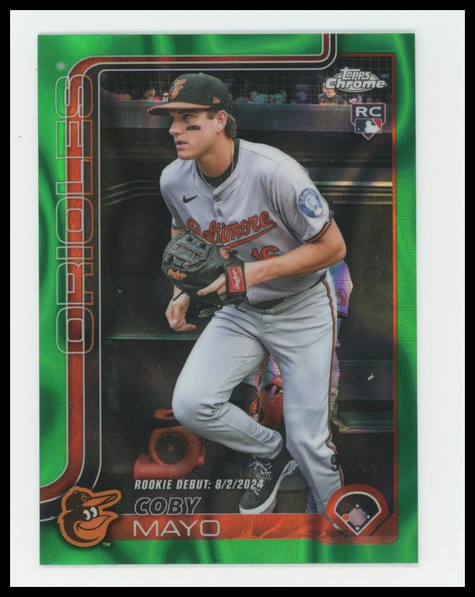 2025 Topps Chrome Update #USC94 Coby Mayo Green Lava Refractors 91/99