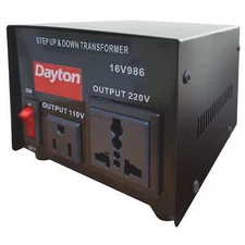 Dayton 16V986 Step Up/Step Down Voltage Converter, 110V Ac To 220V Ac, 220V Ac