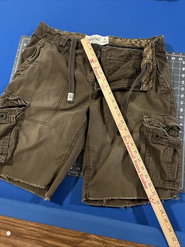 Pantaloncini cargo vintage Aeropostale uomo 36 marrone sfumato larghi gamba larga spiaggia Y2K - Foto 4 di 10